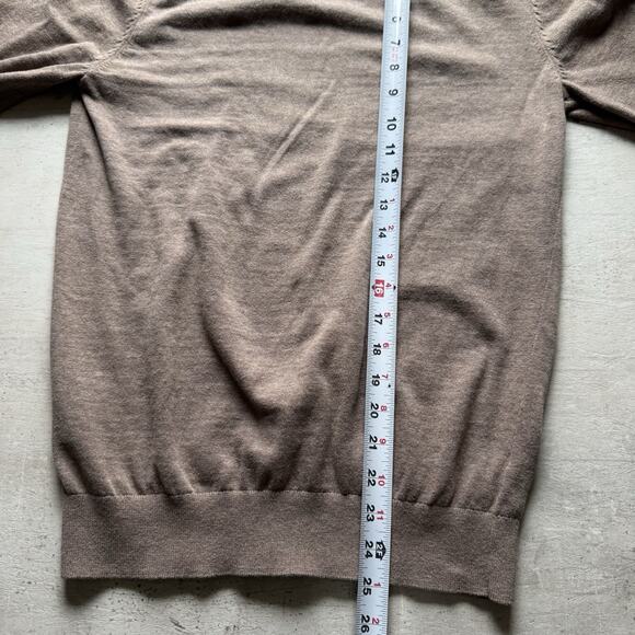 H&M Pullover Lightweight Classic Sweater Men's Size Small Brown 100% Cotton - Picture 7 of 7